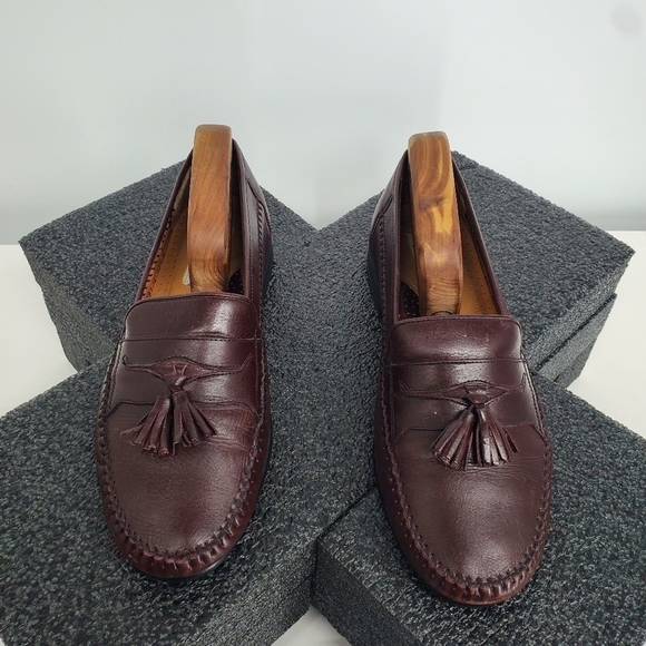 Stanley Blacker Genuine Leather Tassel Loafers Men Size 10.5M Shoes 49174 main image 6